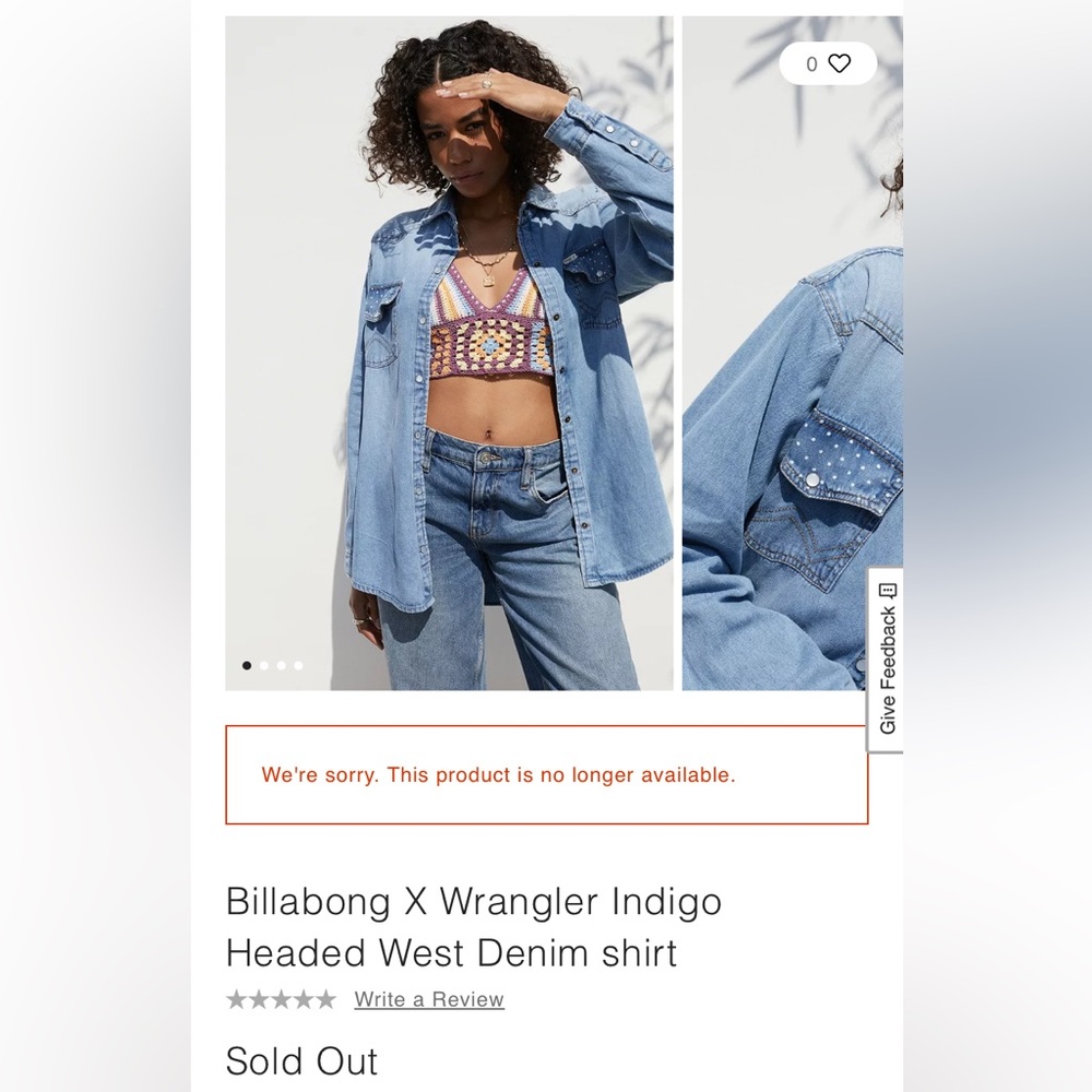 COPY Wrangler X Billabong Limited Edition Urban Outfitter Oversized Denim Zara